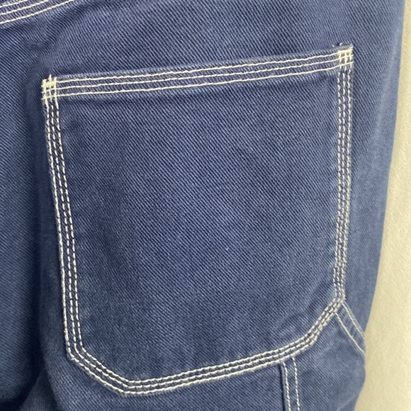 Tna Greenwich Pant High-Waisted Carpenter Pants - Navy Blue - Size 4 - Picture 12 of 14